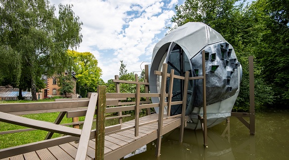 Villa Merkel, Ausstellung "Good Space"; Rob Voerman, Genius Loci, 2019; Foto: Frank Kleinbach